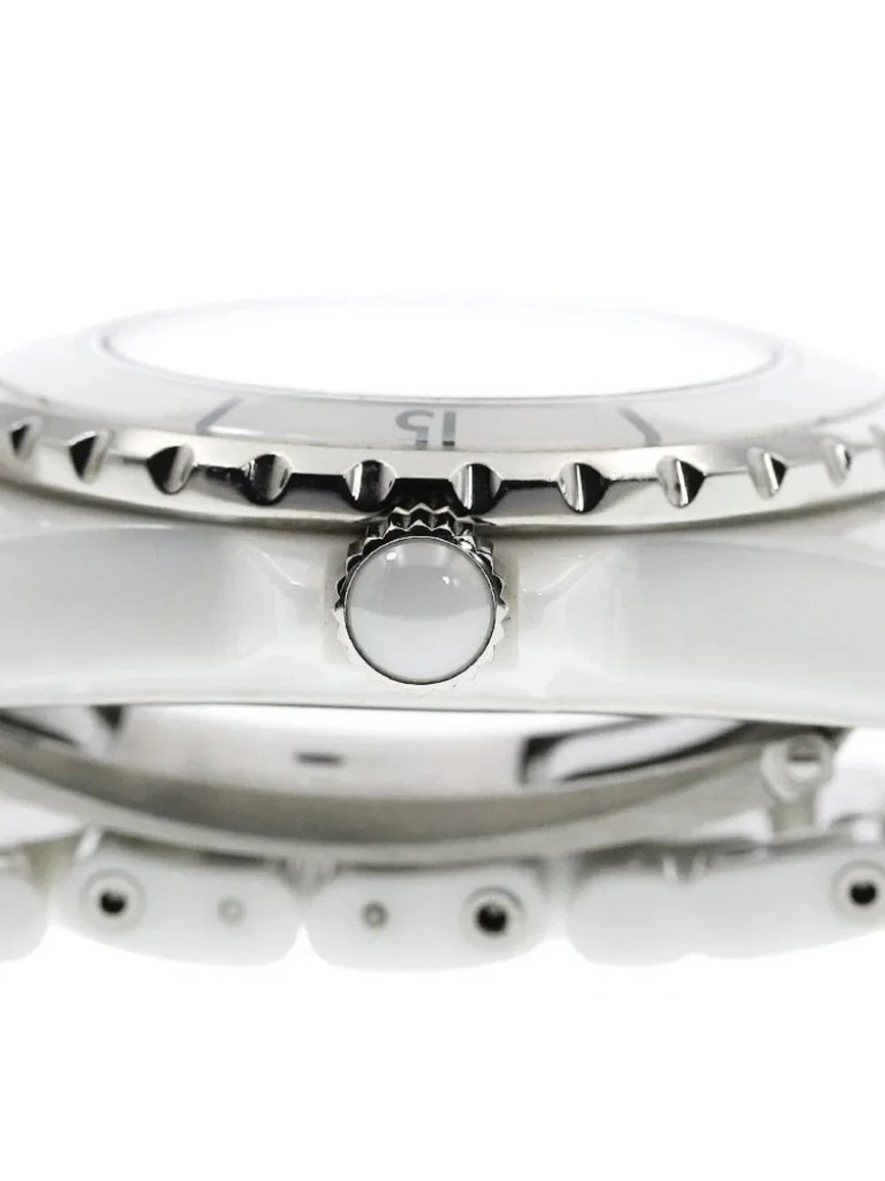 CHANEL J12 H1628 White ceramic 12P diamond white Dial Quartz Ladies Watch_933539